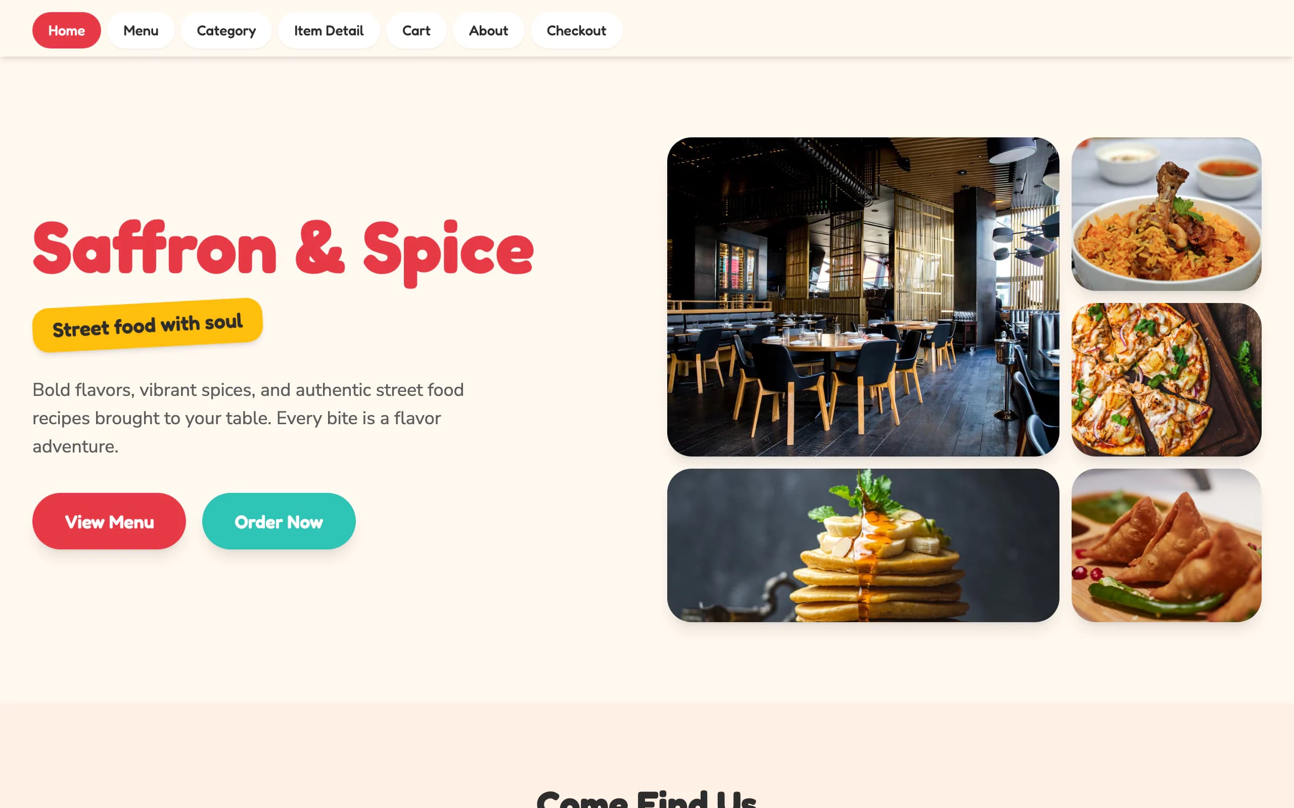 Playful storefront template preview